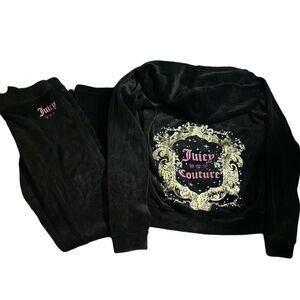 Juicy Couture Black Velour Track Suit
